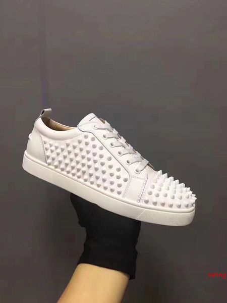 

оригинальные low top шипы красной подошвы кроссовок обувь, мужчины женщина luxury дизайнер открытого тренер белой черное платье партия свобо