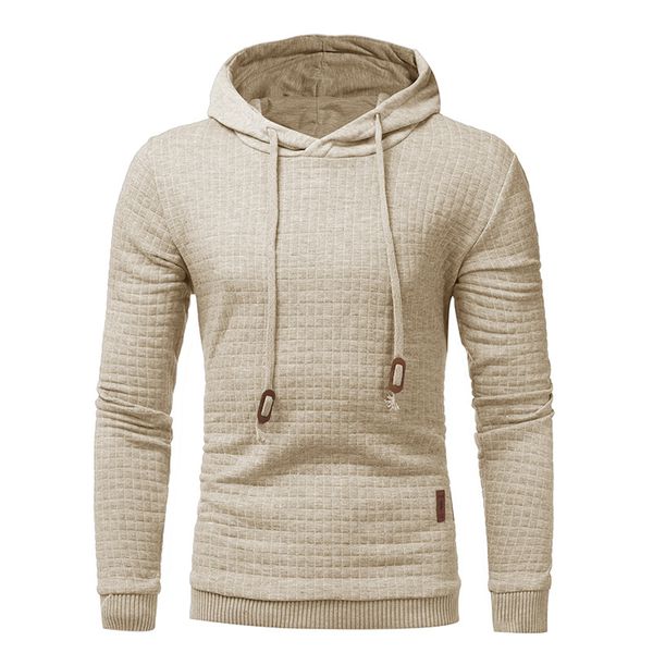 

2019 plaid hoodies men long sleeve solid color hooded sweatshirt male hoodie casual sportswear ing, Black