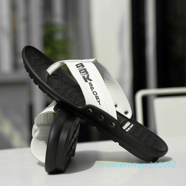 

rasteira size de hombre zandalias homme sandalias playa flip cuir sandalia 2020 herren flops sandals man teenslippers men erkek s02, Black