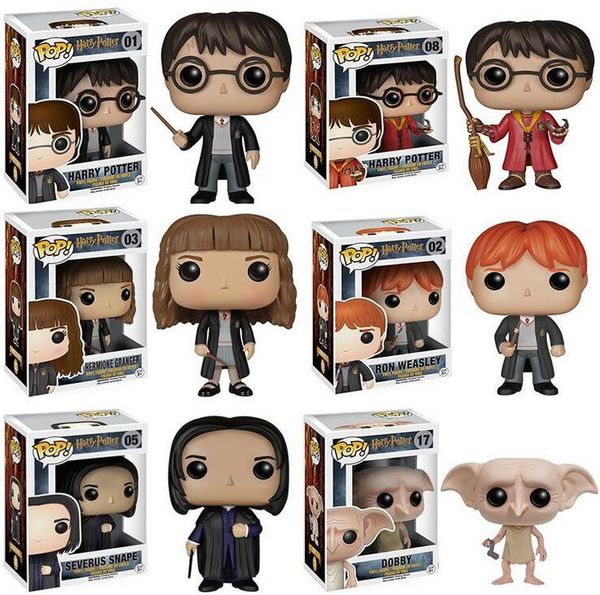 

funko pop harry potter action figures doll toys 7 designs 9cm kids toy gift decoration with original box