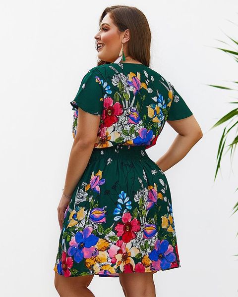 

print dress plus size dresses short sleeve vintage womens designer dress ladies dayly clothing womens designer floral, Black;gray