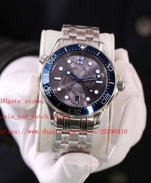 

latest version 3 style 007 diver 210.22.42.20.01.004 ceramic bezel 42mm co-axial 8800 mechanical automatic 316 l steel brace mens watches, Slivery;brown