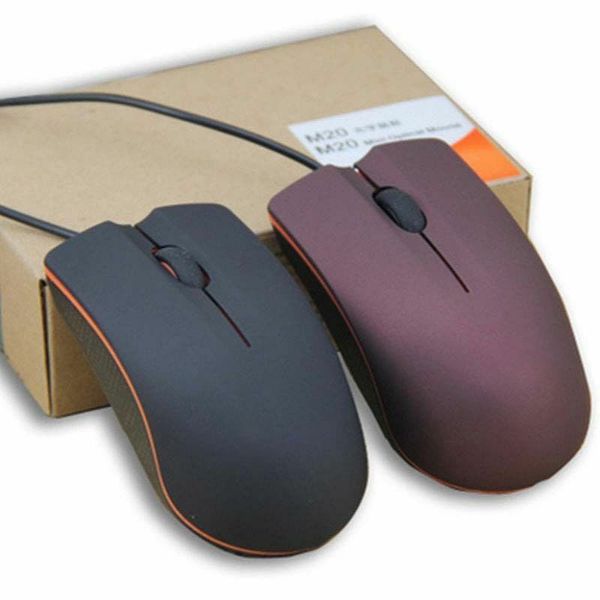

m20 мини проводная 3d оптическая usb игровая мышь мыши для компьютера ноутбук игровая мышь с розничной коробкой бесплатно dhl черный красный