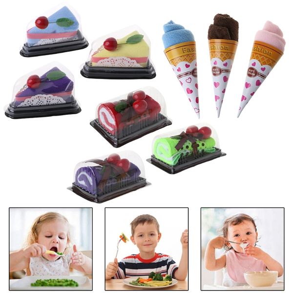 

cherry cake sandwich swiss roll shape soft hand towel washcloth wedding party gifts