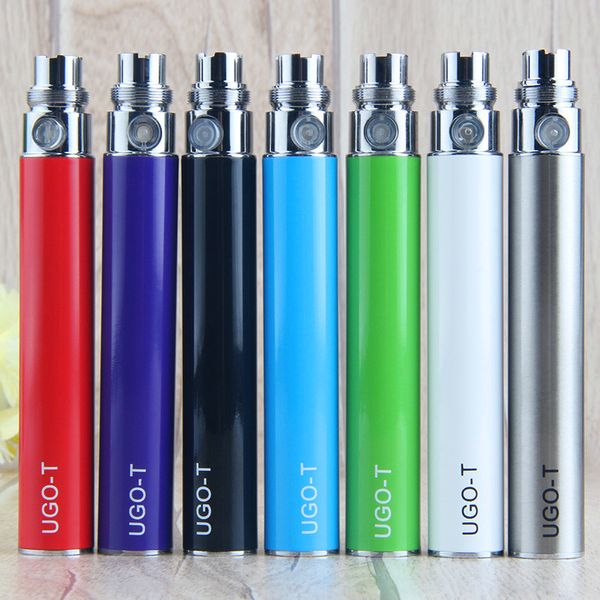 1100mAh UGO Vape Pen Ego T Battery Evod Vaporizer Micro USB Passthrough Charge Canetas de Cera E Cig Free DHL