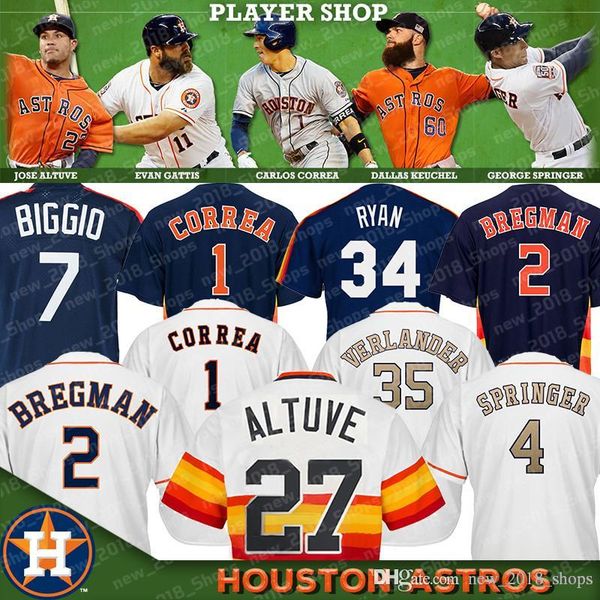 

Houston jersey Astros 27 Jose Altuve 35 Justin Verlander 34 Nolan Ryan 4 George Springer 1 Carlos Correa 2 Alex Bregman 7 Craig Biggio 5 Jef