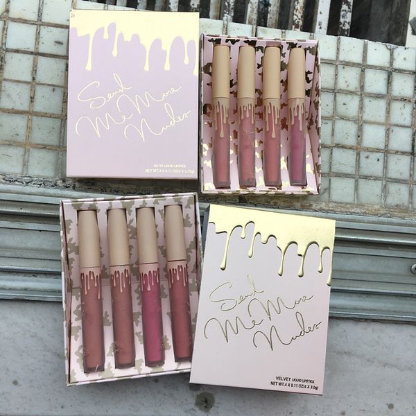 

new brand cosmetics send me more nudes matte liquid lipstick vacation collection & matte lip gloss kit 4pcs in stock