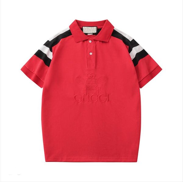 

italy tennis sport polos men luxury brand turndown collar polo shirts 2020 fashion designers polo men's summer clothing casual tshirt, Black;brown
