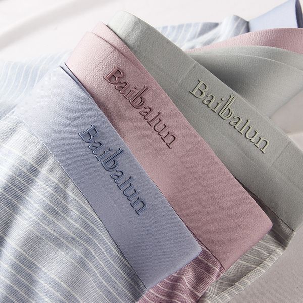 

qvj3x боксер боксировал модальные полосатый четвероногий три-pack боксер трусы нижнее белье в штучной упаковке мужское нижнее белье модальны, Black;white