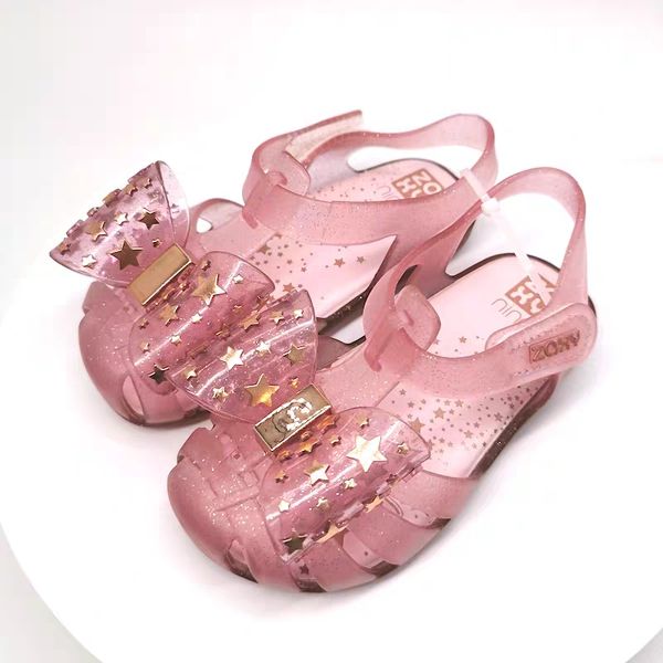 

mini melissa cute sandal bowtieprincess girl jelly shoes sandals 2020 baby shoes melissa sandals for kids beach summer, Black;red
