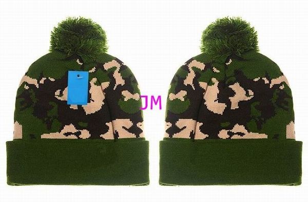 

2020 knitting cotton green black beige hats with green hair ball cap women's men winter comfortable warm hats, Blue;gray