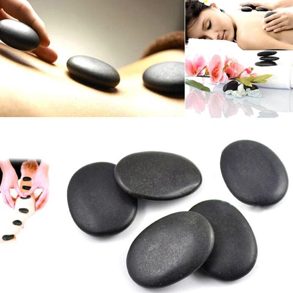 500PCS Gesundheits Natürliche Basalt Massage Stein Schwarz Hot SPA Felsen Schmerzen Relief Energie Set Massage Steine Felsen