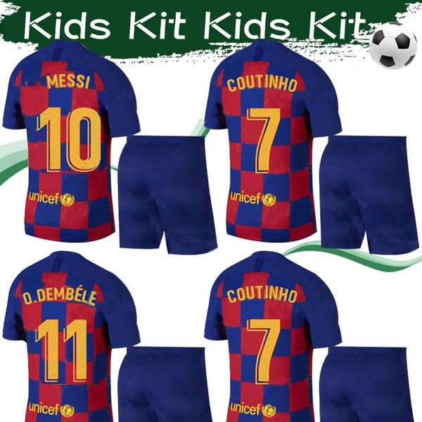 

Kid jer ey 2019 me i home occer jer ey 19 20 7 coutinho 9 uarez 11 o demble child uit cu tomized football uniform with hort