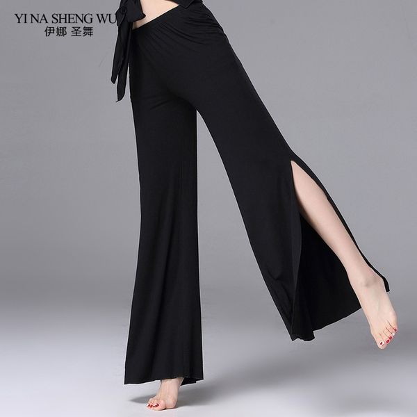

woman belly dance long pants modal split elastic bellydance trouser costumes lady pants belly dancing women new, Black;red