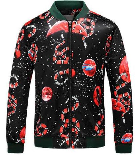 

mens designer jacket winter brand jacket coats for mens outerwear with snake patterns luxury long sleeved zipper mens m-3xl, Black;brown