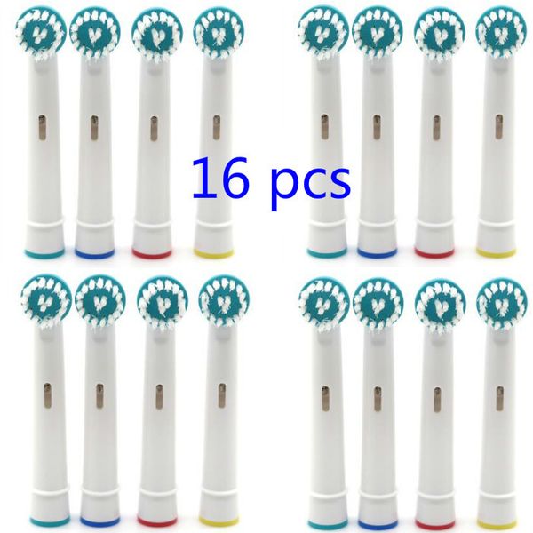 

16 pcs brush heads eb50-4 cross action replaceable toothbrush heads teeth whitening for electric toothbrush d12 d4 d29 d19