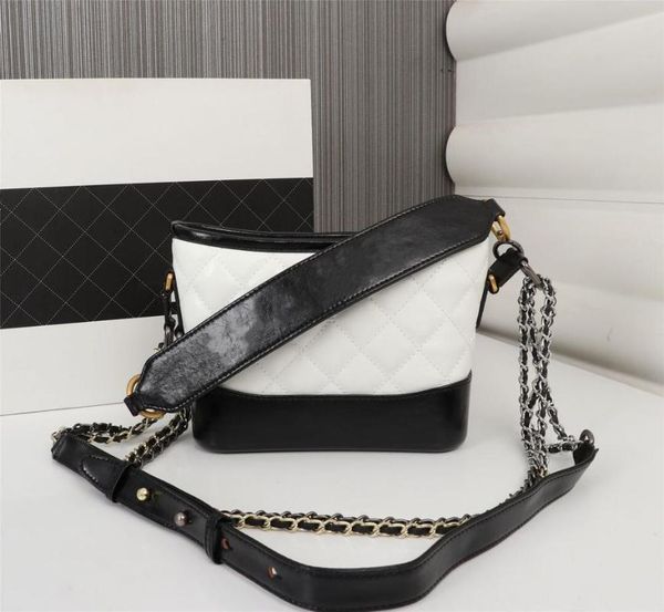

messenger bag fashion handbag leather material shoulder bag, double shoulder strap chain bag casual