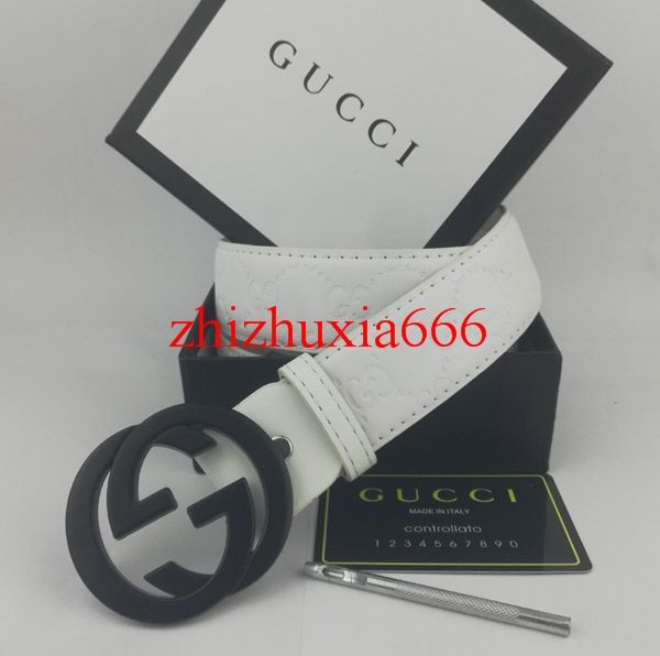 

2020 new selling big large buckle genuine leather belt brand trademark design belts men women new mens belts as gift belt+box, Black;brown