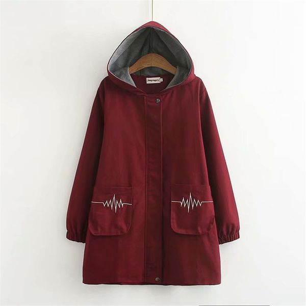 

women's trench coats spring autumn plus size 4xl windbreaker women jacket loose large embroidery overcoat female casual hk401, Tan;black