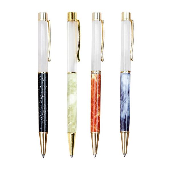 

1pc creatively 1.0mm ballpoint pen metal diy pen for writing stationery office school l41e, Blue;orange