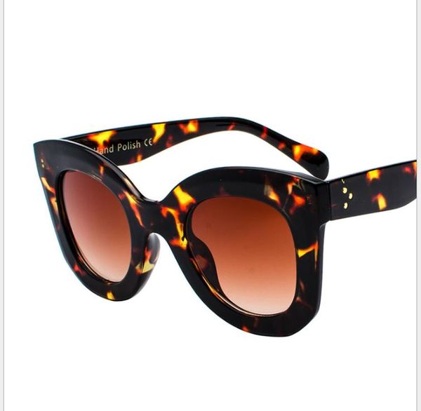 Оптово-европейские и американские модные новые квадратные солнцезащитные очки с большой оправой