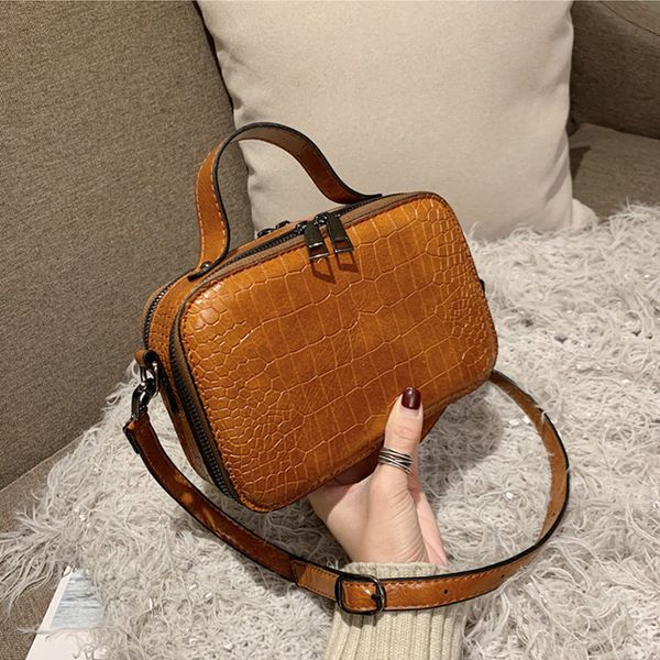 

new pattern leather crossbody bags for women 2020 fashion small alligator shoulder bag female purses and handbags with handle