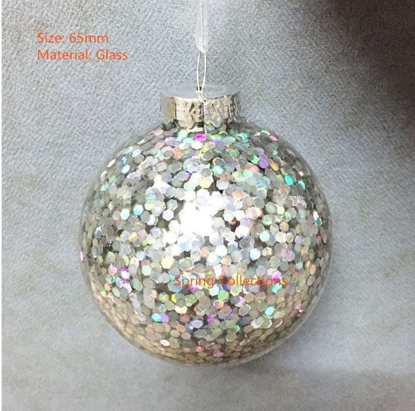 Acheter Pack 65mm Haut De Gamme En Verre Coloré Décorations Darbres De Noël Boule Pendaison Ornements De Boule De Noël Pour Le Festival Maison