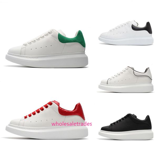 

2019 classical mens designer shoes white leather 3m reflective casual for girl women black gold red fashion comfortable flat sports sneaker