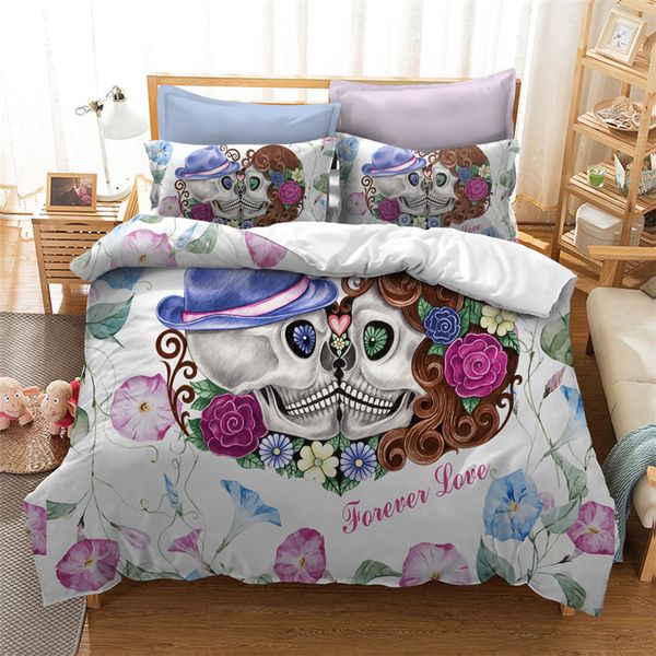 

male n famale ghost romantic duvet cover set usa king  double full twin single size bed linen set
