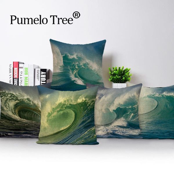 

морской стиль бросьте наволочки синий потертый chic подушка океана белье подушки чехлы 45 * 45 настроенный покрывала подушки case