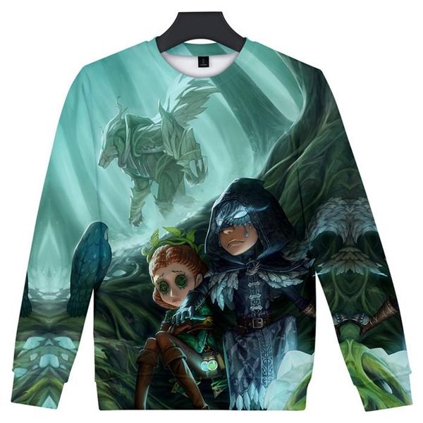 

identity v mens autumn designer hoodies 3d print crew neck long sleeve hoome clothing fashion style casual appparel, Black