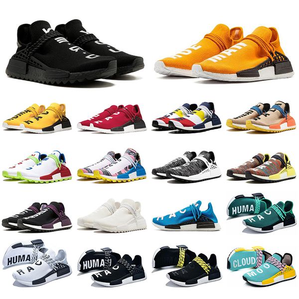 

with socks men women running shoes pharrell williams human race orange black yellow equality red white mens trainer chaussures sneaker