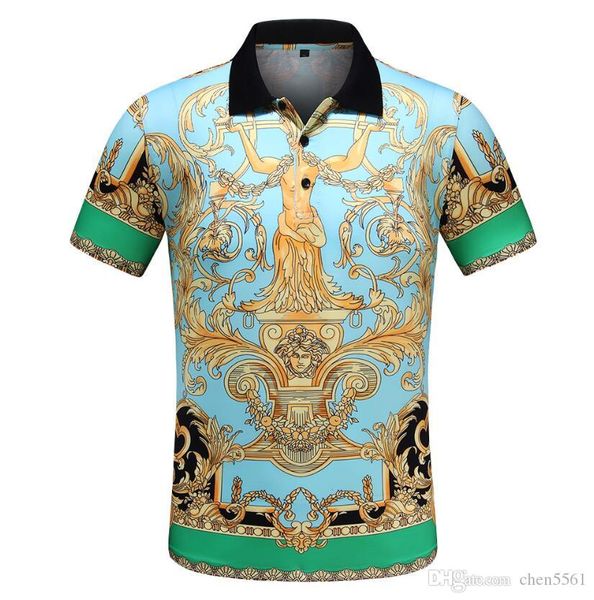 

20ss горячая новая мода дизайн поло мужская одежда бренд рубашки поло с коротким рукавом медовая решетка вышивка классические рубашки поло, White;black