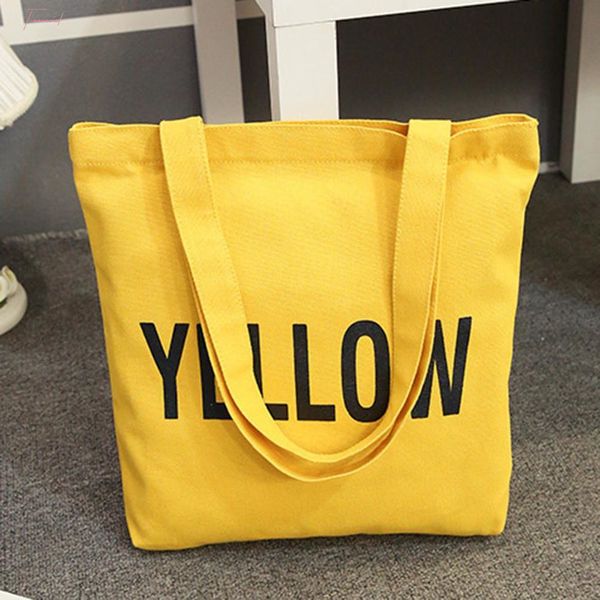 

women handbag concise letters pattern single shoulder bag canvas portable casual handbag bags for women 2020 zk15
