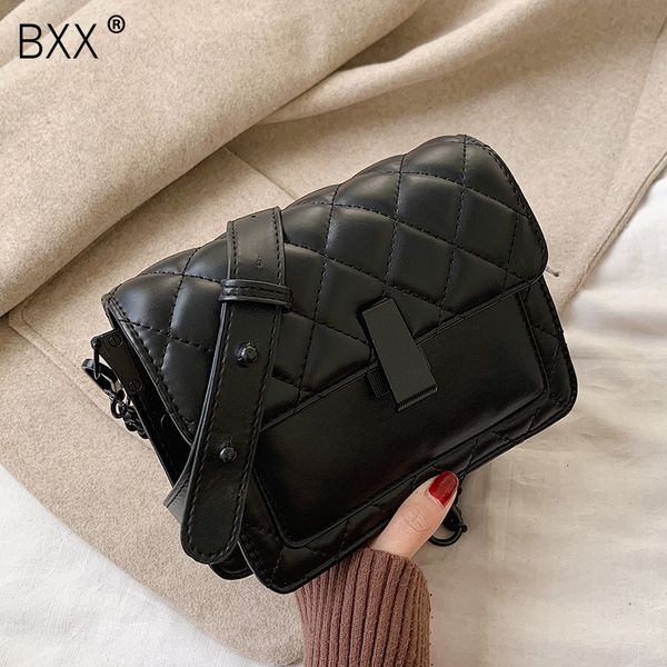

bxx] pu leather crossbody bag for women 2020 brand designer chain all-match shoulder messenger bag female travel handbags hk032