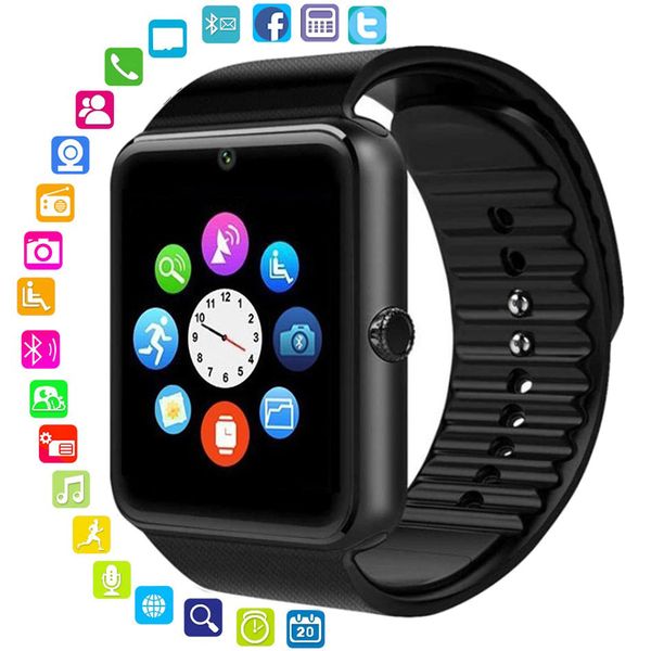 

bluetooth smart watch men women message remind health camera pedometer touch run sport watch support tf sim card for android ios, Slivery;brown