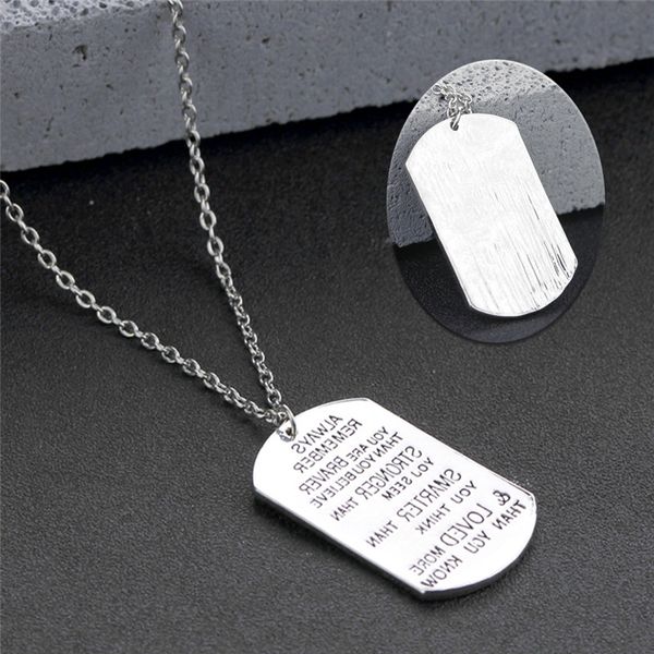 

silver lettering pendant necklace self-believe love friend family pendent fashion encourage you gift 2018 new