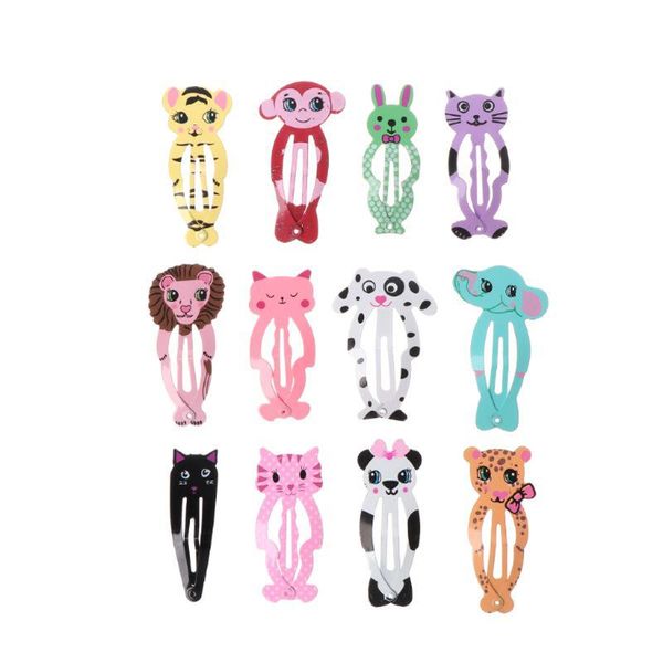 

40pcs 40pcs cartoon clips cute hair clips girl hair metal snap barrettes multiple style little hairpin accessories, Slivery;white
