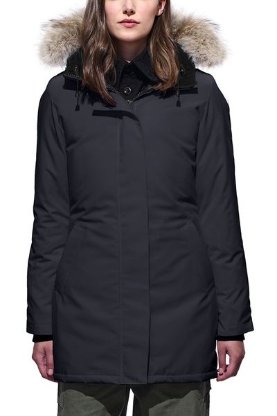 

зима новый стиль 2020 канада женщины goose parka виктория более 90% белый гусь вниз высокое качество длинные моды теплый пуховик, Black