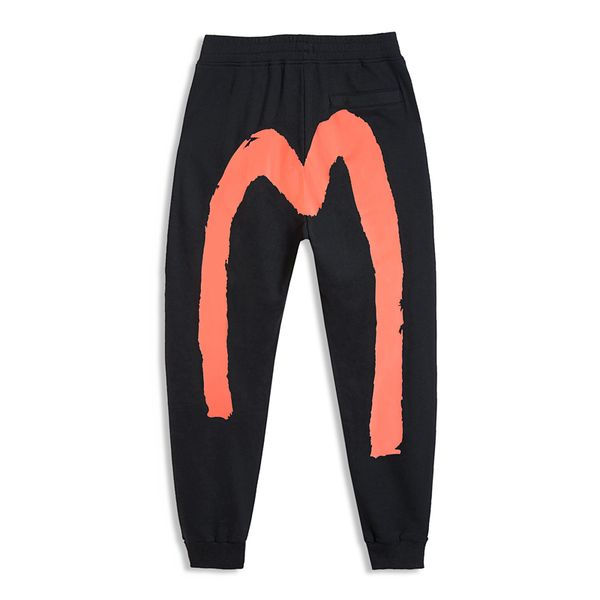

weird red fonts shape graphic patch fashion chic boys demin trousers, Black