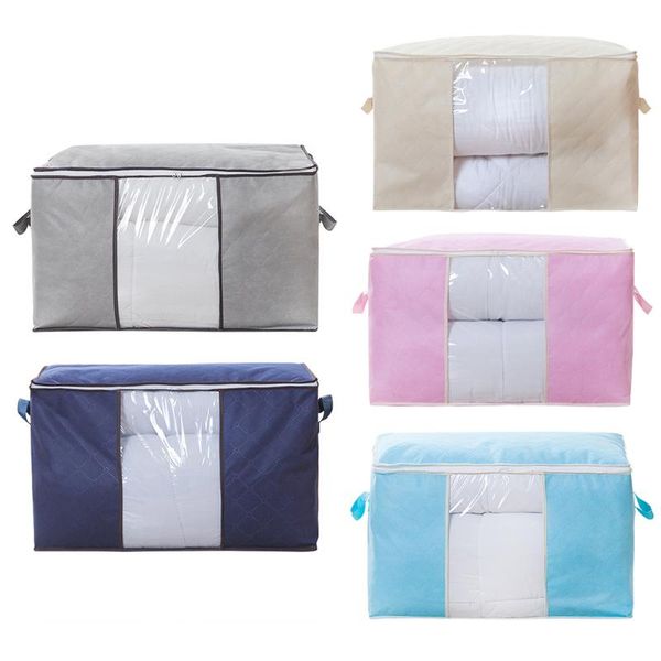 

non-woven quilt storage bags wardrobe closet organizer folding garment quilt storage bag for bedding blanket pillow