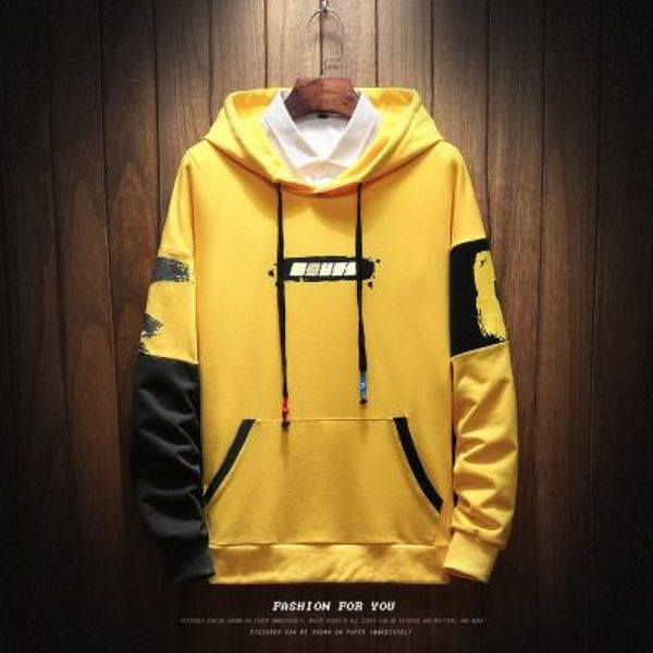 

men hip hop hoodie oversized fashion trend hooded sweatshirt pullover streetwear hoody male fashion sweatshirts size m-5xl men's clothi, Black