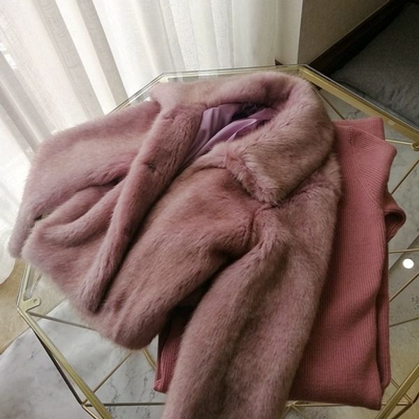 

2018 new style high-end fashion women faux fur coat s54, Black