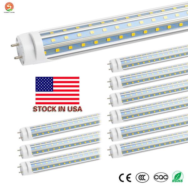 Фото в США + 4 Foot V-образный LED трубки T8 T10 T12 150 Вт Замена (60W) 6000K Дневной свет Белый 25 Упаковка