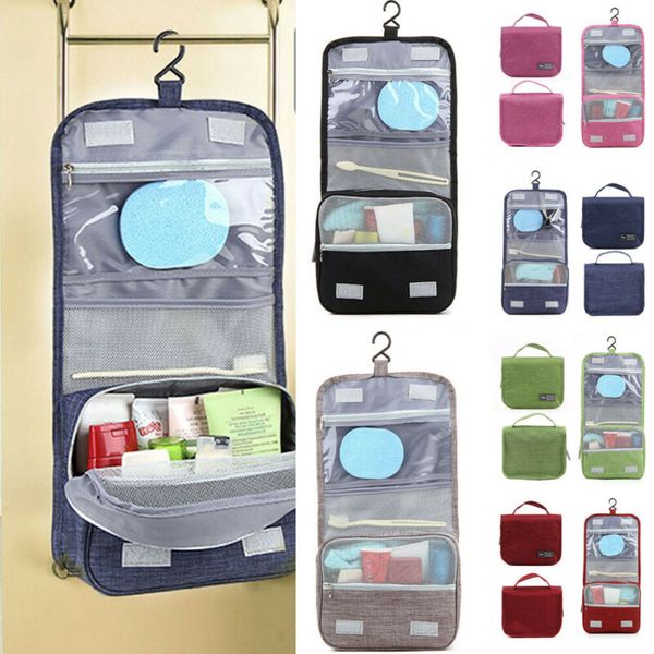 

portable travel cosmetic makeup bag toiletry case hanging pouch wash organizer storage