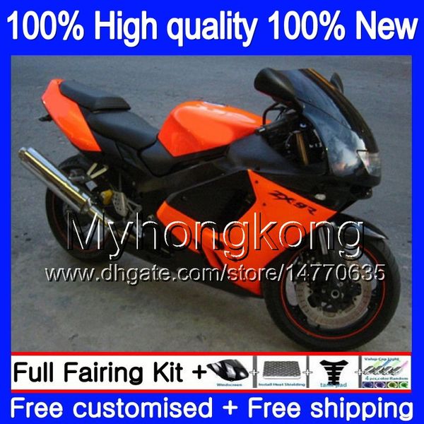 Karosserie für KAWASAKI ZX900 900 CC 9 R 94 97 1994 1995 1996 1997 Orange Schwarz 221MY.36 ZX 900 ZX 9R 900CC ZX-9R ZX9R 94 95 96 97 Verkleidungen