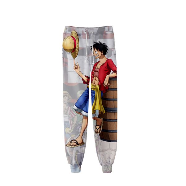 

new anime one piece monkey d luffy 3d print pants women men streetwear sweatpants clothes harajuku 4 season cool panties, Black