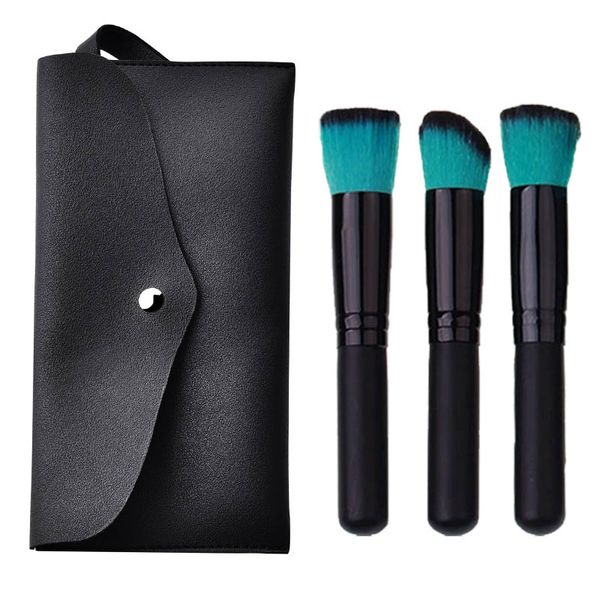 

new fashion makeup brushes bag pu leather black grey pink wine red make up brush bags envelope wallet for women