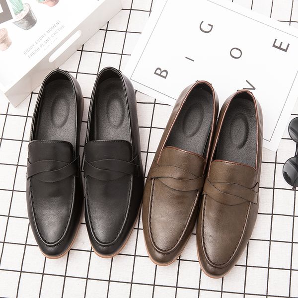 

big size 38-47 men leather loafers brand shoes classic tassel brogue mans footwear formal shoes casual bullock *28012, Black