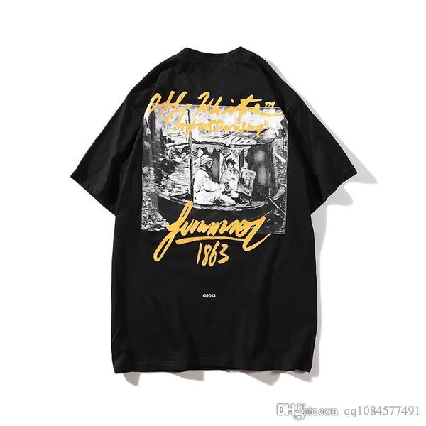 

2019 new fashion hip hop o-neck letter printed mens designer t shirt loose mens clothing short sleeve t-shirts pullover, White;black